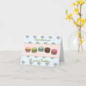 Macarons et fleurs Élégante carte d'anniversaire (Fleur jaune)