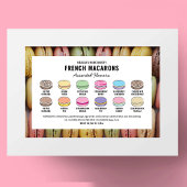 Macarons Flavor Menu Label Aangepaste kleuren