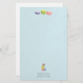 Macarons Frans deeg in Waterverf Briefpapier (Voorkant / Achterkant)