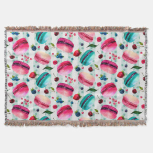 Macarons Frans deeg met bessen en pooldijen Deken