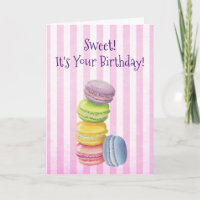 Macarons Frans Gebak in Waterverf Verjaardag