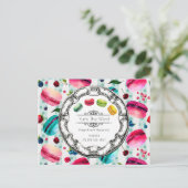 Macarons Frans gebak in Waterverven Custom Briefkaart (Staand voorkant)