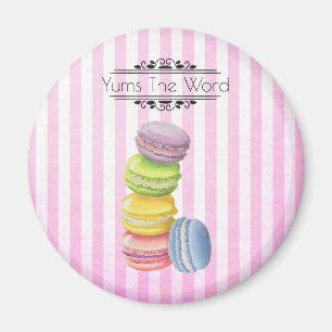 Macarons Franse banketbakkersgebak in pasteelWater Magneet