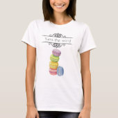 Macarons Franse banketbakkersgebak in pasteelWater T-shirt (Voorkant)