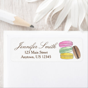 Macarons Franse Patisserie Chef Bakkerij Etiket