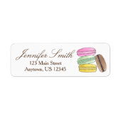 Macarons Franse Patisserie Chef Bakkerij Etiket (Voorkant)