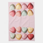 Macarons Hearts keukenhanddoek (Verticaal)