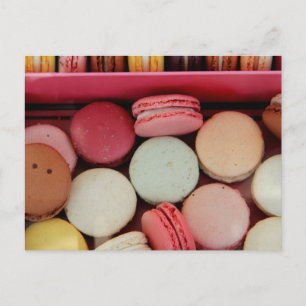 Macarons in verschillende kleuren briefkaart