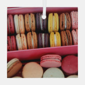 Macarons in verschillende kleuren glas ornament (Achterkant)