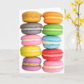 Macarons Kaart (Gele Bloem)