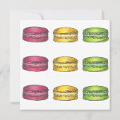 Macarons multicolores Macaron Cookie Invitation (Devant)