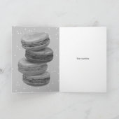 Macarons pastel aquarelle Bonne carte d'anniversai (Intérieur)