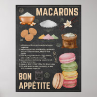 Macarons Recette Tableau noir Cuisine Art