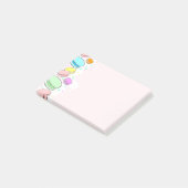 Macarons roses 4 x 3" notes de post-it (Incliné)