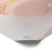 Macarons roses sucrés affiche de cuisine | Macaron (Coin)