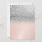 Macarons Silver Glitter Bokeh Sweet 16 Party Kaart (Achterkant)