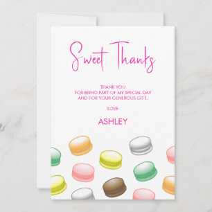 Macarons Sweet 16 Bedankkaart