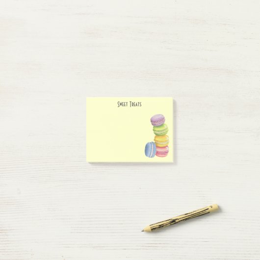 Macarons Sweet-behandelingen Post-it® Notes (Op bureau)