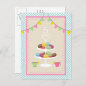 Macarons + Tea Party Invitation (Devant / Derrière)