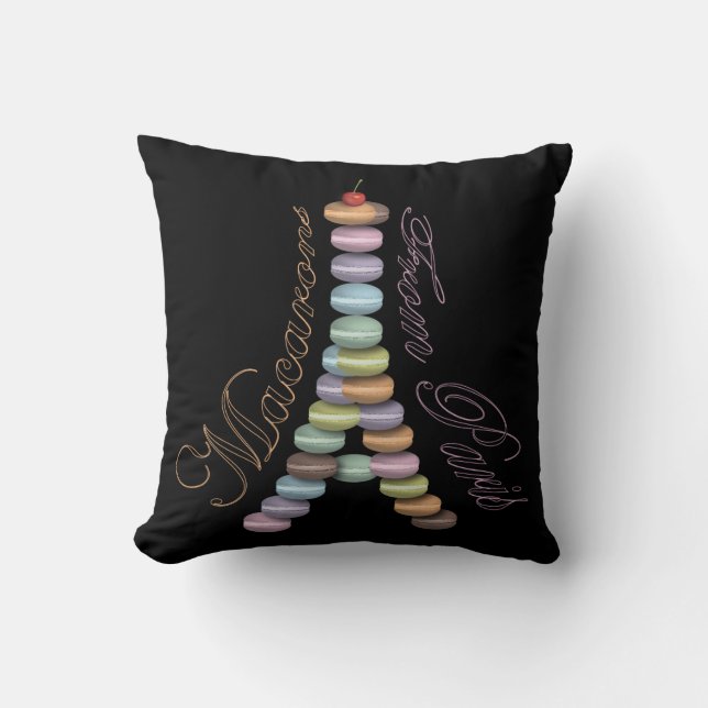 Macarons uit Parijs Kussen (Voorkant)