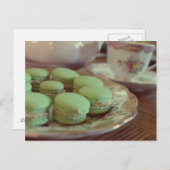 Macarons voor het Briefkaart van de Aftermiddagthe (Voorkant / Achterkant)