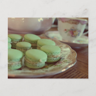 Macarons voor het Briefkaart van de Aftermiddagthe