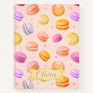 Macarons Waterverf gepersonaliseerd Notitieboek