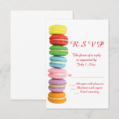 Macarons Wedding RSVP (Devant / Derrière)