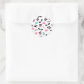 Macarons Zonnebril & Poodle Envelop Seal Sticker (Tas)