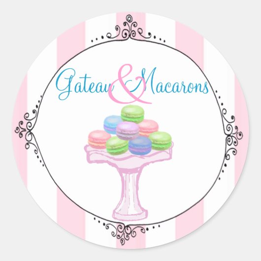 MacaronStickers Ronde Sticker (Voorkant)
