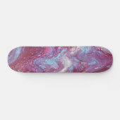 Macaroon 2 Deck de skateboard abstrait bleu et rou (Horz)