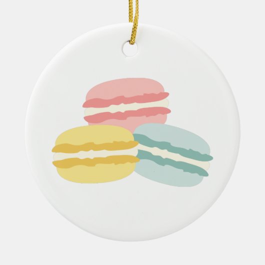 Macaroon Cookies Keramisch Ornament (Voorkant)