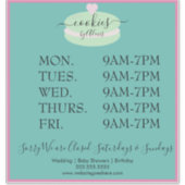 Macaroon Cookies Logo Bakery Business Sign Sticker (Voorkant)