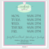 Macaroon Cookies Logo Bakery Business Sign Sticker (Vel)