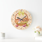 Macaroon en cupcake kitten grote klok (Huis)