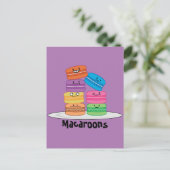 Macaroon Macaroons Cookie Franse zoete dessert Briefkaart (Staand voorkant)