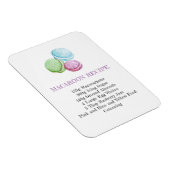 MACAROON RECIPE KITCHEN FLEXIBEL FRIDGE MAGNET MAGNEET (Rechterzijde)