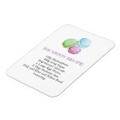 MACAROON RECIPE KITCHEN FLEXIBEL FRIDGE MAGNET MAGNEET (Linkerzijde)