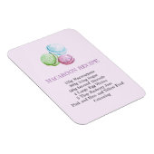 MACAROON RECIPE KITCHEN FLEXIBEL FRIDGE MAGNET MAGNEET (Rechterzijde)