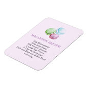 MACAROON RECIPE KITCHEN FLEXIBEL FRIDGE MAGNET MAGNEET (Linkerzijde)