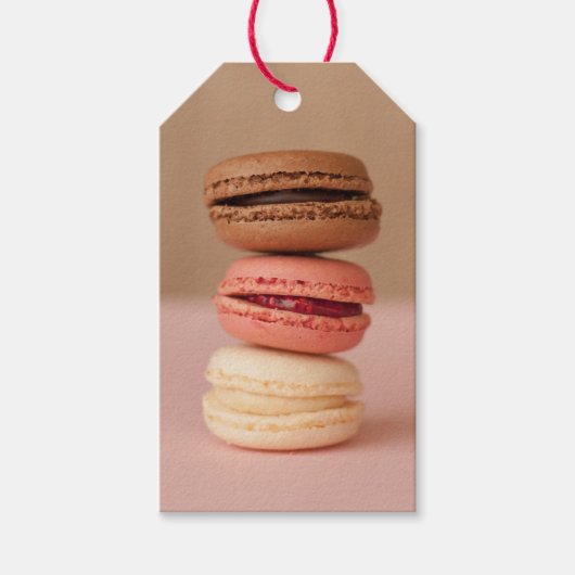 Macaroons aangepaste geschenk labels cadeaulabel (Voorkant)