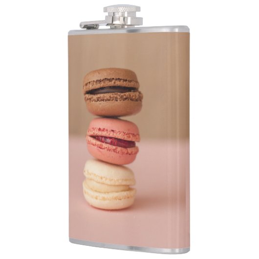 Macaroons aangepaste monogram-kolven heupfles (Links)