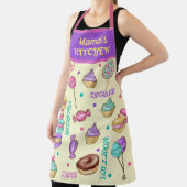 Macaroons Cupcakes Lollipops and Donuts Apron Schort (Insitu)