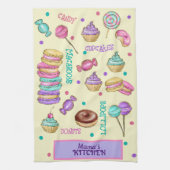 Macaroons Cupcakes Lollipops en Donuts Keuken Theedoek (Verticaal)