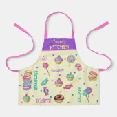 Macaroons Cupcakes Lollipops en Donuts SMALL Schort (Voorkant)