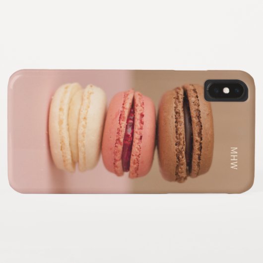 Macaroons hoesjes voor aangepaste monogram (Achterkant (horizontaal))