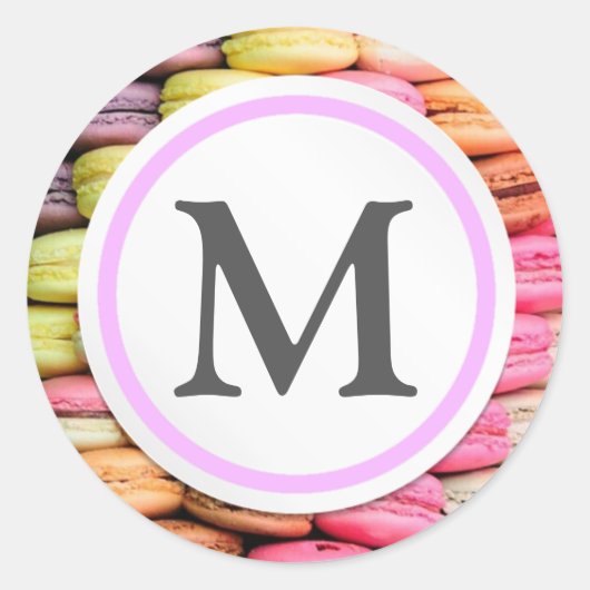 Macaroons Ronde Sticker (Voorkant)