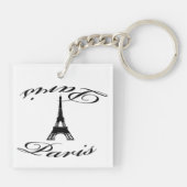 Macaroons van de Eiffeltoren van Parijs Sleutelhanger (Achterkant)