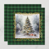 MacArthur Ancient Scottish Tartan Christmas Feestdagenkaart (Voorkant / Achterkant)