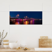 MacArthur Causeway la nuit - Poster (Cuisine)
